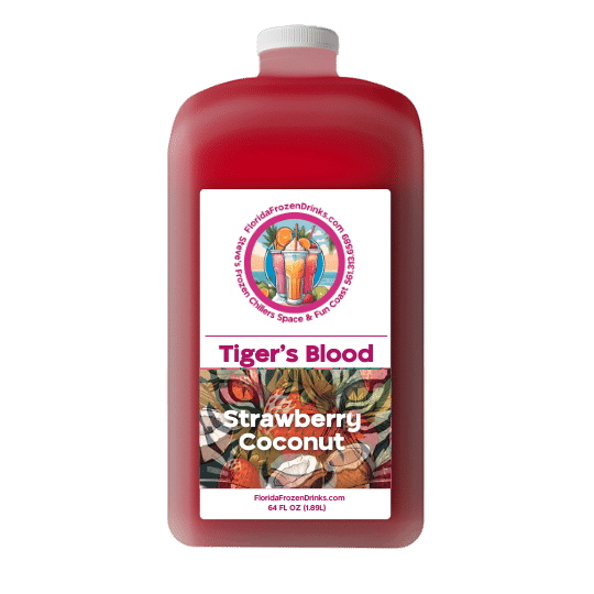 Tiger’s Blood is a daring blend of luscious strawberry and exotic coconut, creating a symphony of flavors that's both bold and enchanting. Each sip takes you on a wild adventure!